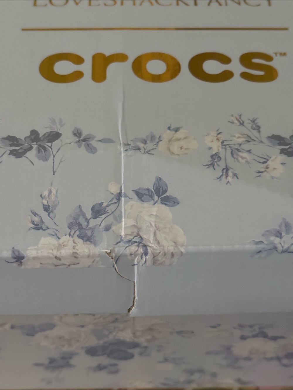 LoveShackFancy blue rose Crocs 8 women’s in box - Picture 12 of 13